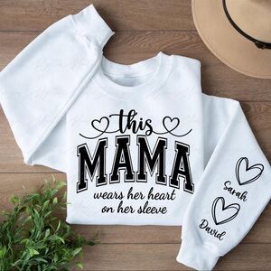 White 'This Mama' Sweatshirt